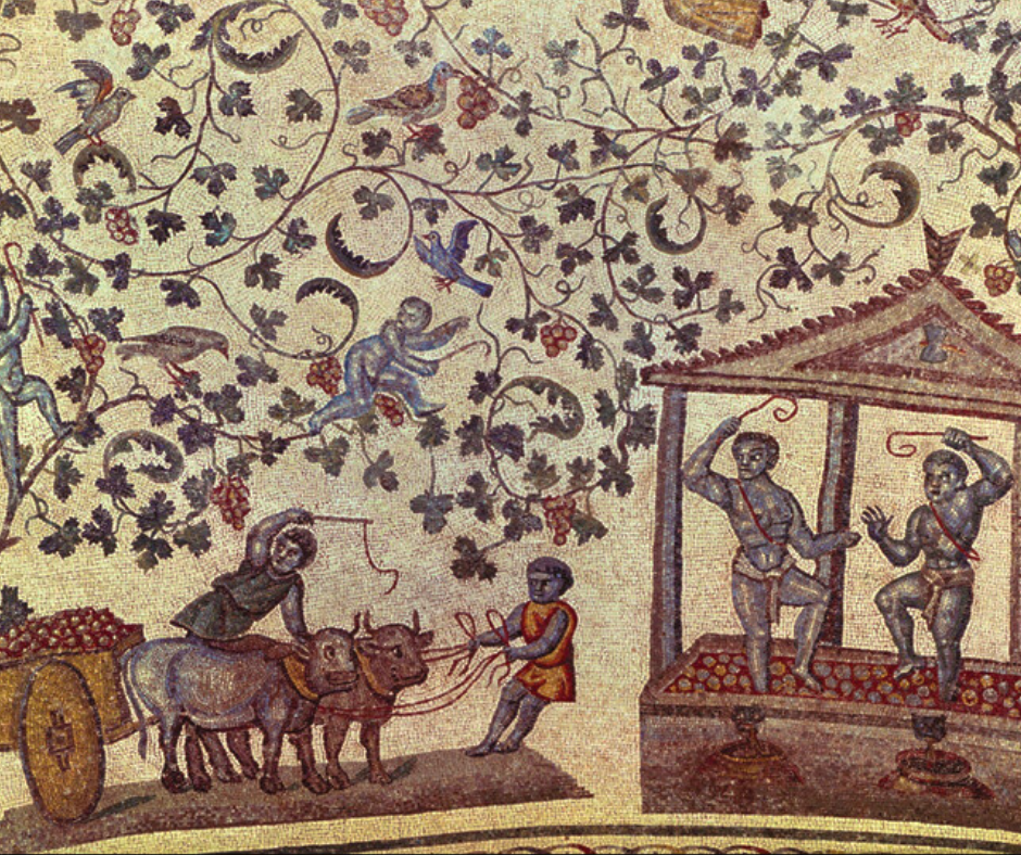 Recolleita das uvas, Santa Costanza, ca. 350 d.C.